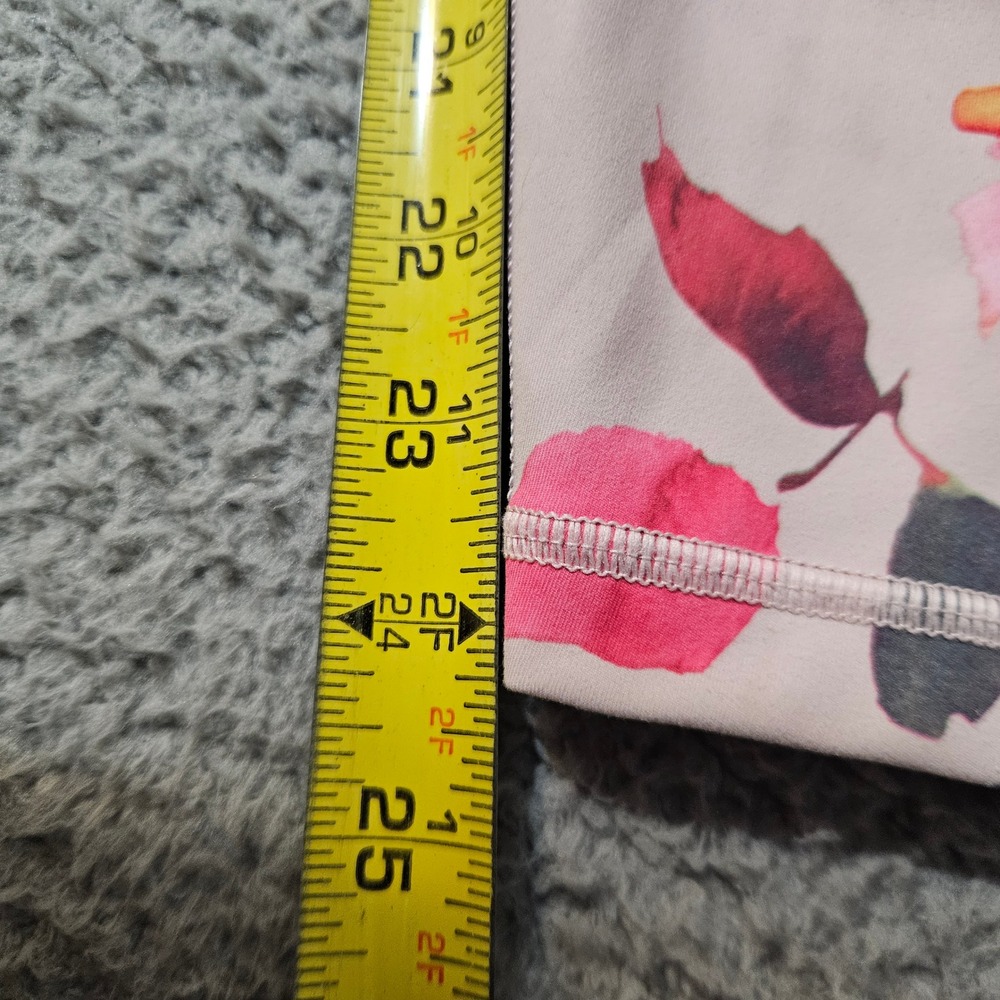 Athleta Elation 7/8 Tight Painted Flower Orchid Pink Athletic Yoga Workout Sz XL - Picture 8 of 10